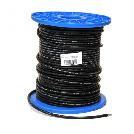 Cable solar 6 mm. negro (bobina 500m.)