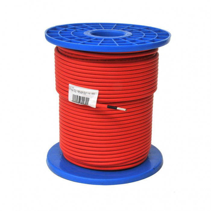 Cable solar 6 mm. rojo (bobina 500 metros)