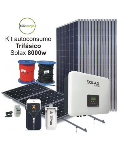 SOSenergia - Kit trifásico 8000w Solax