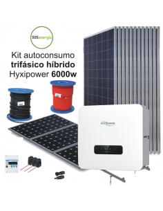 SOSenergia - Kit HYXiPOWER híbrido trifasico 6000w