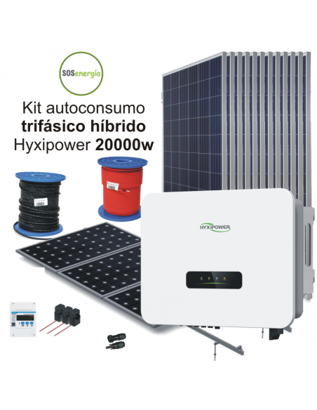 SOSenergia - Kit HYXiPOWER híbrido trifasico 20000w
