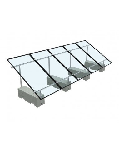 Estructura mixta hormigón-aluminio inclinada H350