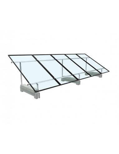 Estructura mixta hormigón-aluminio inclinada H50