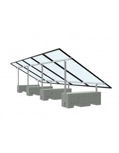Estructura mixta hormigón-aluminio inclinada H350