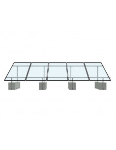 Estructura mixta hormigón-aluminio inclinada H350