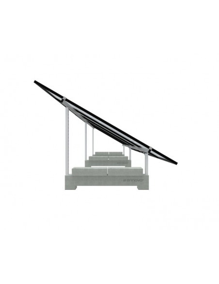 Estructura mixta hormigón-aluminio inclinada H50