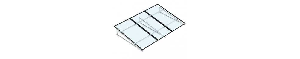Estructura inclinada de aluminio para paneles solares