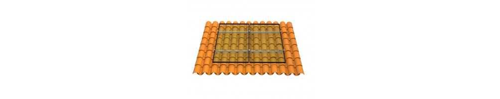 Estructura coplanar de aluminio para paneles solares